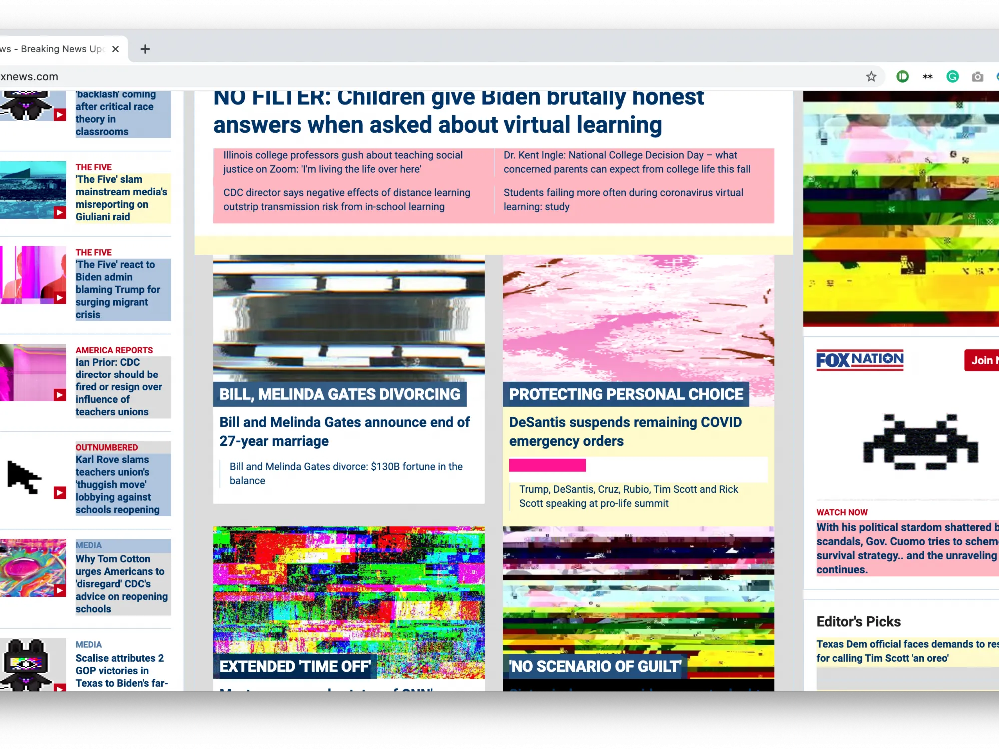 news rerouter interface
