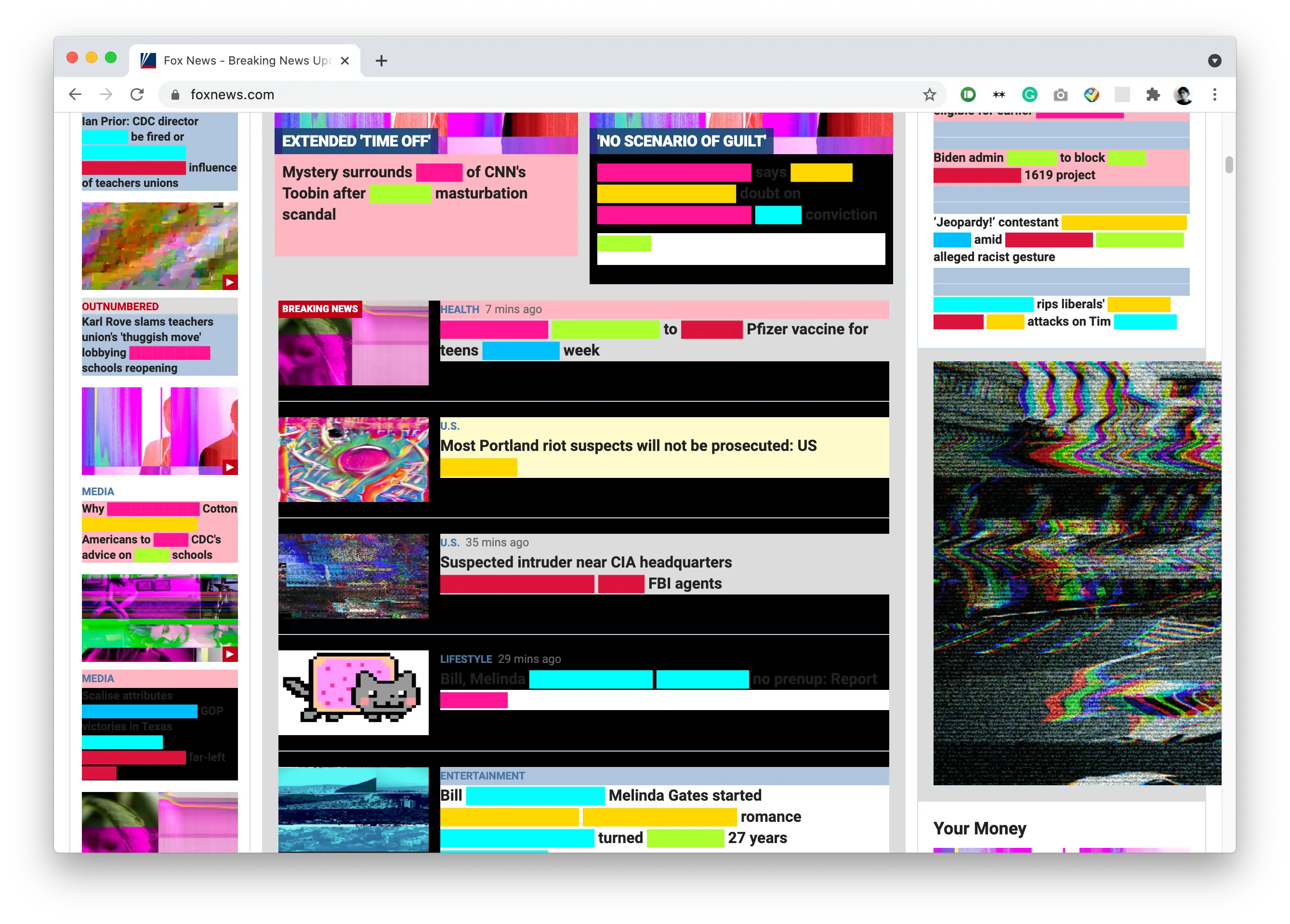 news rerouter interface